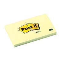 post it sticky notes 76 x 127mm canary yellow 100 sheets per pad 1 x