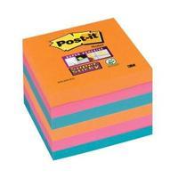 Post-it Super Sticky Notes Electric Glow 76x76mm Assorted Pack of 6 x
