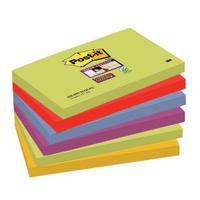 Post-It Super Sticky 76 x 127mm Re-positional Note Pads Assorted