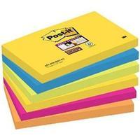 post it super sticky 76x127mm re positional note pad assorted colours