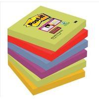 Post-It Super Sticky 76 x 76mm Re-positional Note Pads Assorted