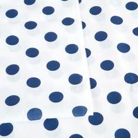 Poly Cotton White with Navy Spot 1.5m Fabric 405798