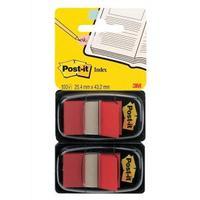 post it standard index flags 25x44 mm red 2 x pack of 50 flags