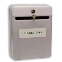 Post or Suggestion Box Wall Mountable with Fixings Grey W81065