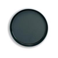 polypropylene 300mm non slip dishwasher safe round tray black pt1400