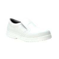 portwest s2 hygiene slip on safety shoes self cleaning outsole white