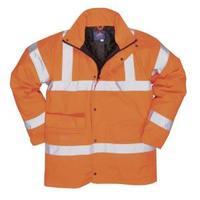 portwest high visibility railtrack jacket polyester resistant finish