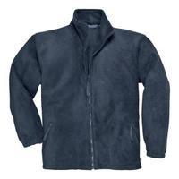 Portwest Heavy Fleece Jacket Polyester Zipped Pockets Navy Medium