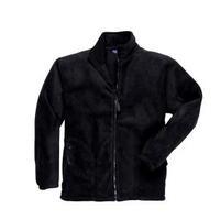 portwest heavy fleece jacket polyester zipped pockets black large