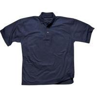 portwest polyester and cotton rib knitted collar polo shirt navy