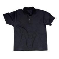 portwest polyester and cotton rib knitted collar polo shirt black