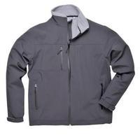 Portwest Soft Shell Jacket Polyester Water Resistant Black Large