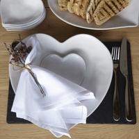 Porto Stoneware Heart Dinner Plate