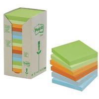 post it notes recycled tower pack 76 x 76mm pastel rainbow pack of 16