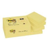 post it recycled 38 x 51mm canary yellow notes pack of 12 653 1