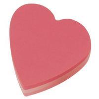 post it heart 70 x 70mm pink notes pack of 12 2007h