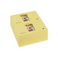 post it super sticky note canary yellow 76x127mm pack of 12 655 12sscy