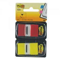 Post-it Index 1 Inch Dual Pack Red and Yellow Pack of 100 680-RY2