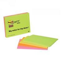 Post-it Meeting Notes Super Sticky Neon Assorted 200 x 149mm Pack of 4