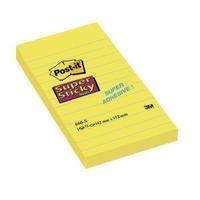 Post-it Super Sticky 152x102mm Ruled Feint Yellow Notes Pack of 6 660S