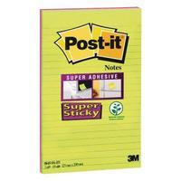 Post-it Super Sticky XXXL Lined 125 x 200mm Ultra Colours Notes Pack