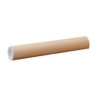 Postal Tube Cardboard 76mm x 610mm with Plastic End Caps Pack of 12