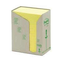 Post-it Sticky Notes Recycled Tower Pack 76x127 mm Pastel Yellow 16 x