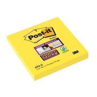 post it super sticky 654 s 76 x 76mm note pads ultra yellow 12 x 90