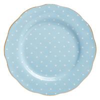 Polka Blue Vintage Plate 20cm