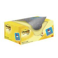 post it notes 38 x 51mm canary yellow value pack of 20 653cy vp20