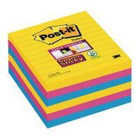 post it super sticky xl lined 101x101mm rio notes pack of 6