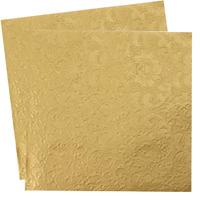 Porcelain Gold Paper Party Emboss Detail Napkins