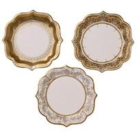 Porcelain Gold Assorted Paper Party Plates