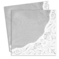 Porcelain Silver Party Napkins