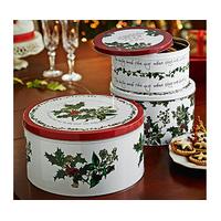 portmeirion the holly and the ivy cake tins