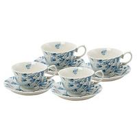Portmeirion® Botanic Blue Set of Four Tea Cups and Saucers - SAVE £10