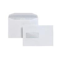 postmaster envelope 162x238mm high window 90gsm gummed white pack of