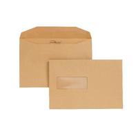 Postmaster Envelope 162x238mm Window 80gsm Gummed Manilla Pack of 500