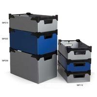 Polypropylene Stacker Boxes (pk 10) 125 h x 225 w x 375 d