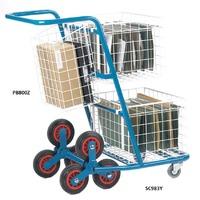 Post / Mail Stairclimber Trolley with front baskets