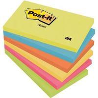 post it super sticky 76 x 127mm removable notes assorted colours 6 x