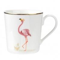 Portmeirion Sara Miller Piccadilly Mug, Flamboyant Flamingo, 340ml