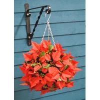 poinsettia artificial topiary ball by gardman