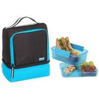 polar gear active 2 compartment lunch cooler turquoise