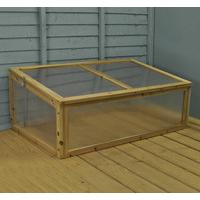 polycarbonate wooden cold frame by gardman