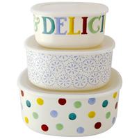 Polka Dot Melamine Set of 3 Storage Containers