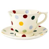 Polka Dot Large Teacup & Saucer Set
