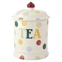Polka Dot Text Tea Storage Jar