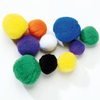 Pom-Poms. Assorted Colours. Pack of 100