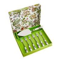 Portmeirion Garden Cake Slice & Forks